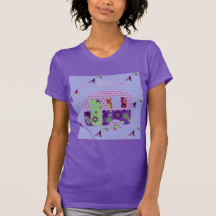 T-shirt Remorque rétro Shabbychic, camping-car, caravane