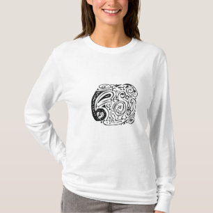 T-shirt Remous, coeurs et Paisley