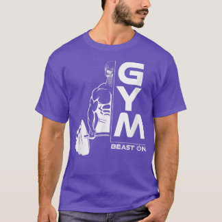 T-shirt Remue-Vent Bête Squelette SurGymnase Motivation Fi