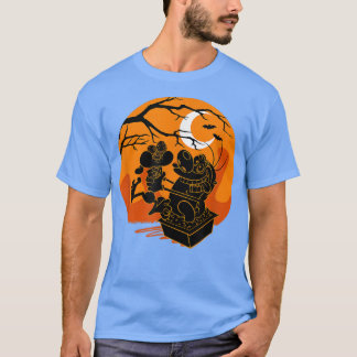 T-shirt Ren et Halloween raide Haunted Sunset Hug