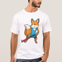 Renard à Hockey avec chauve-souris de hockey