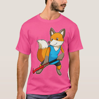 T-shirt Renard à Hockey avec chauve-souris de hockey