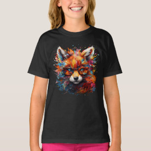T-shirt Renard Abstrait libre sauvage