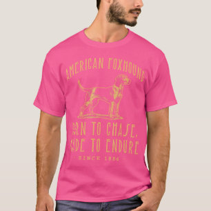 T-shirt Renard américain Chien de chasse né pour chasser