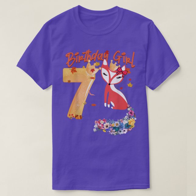 T-shirt Renard Amoureux des animaux 6e anniversaire fille  (Design devant)