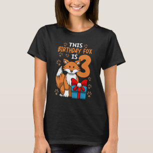 T-shirt Renard Anniversaire 3ème anniversaire fête Fille A