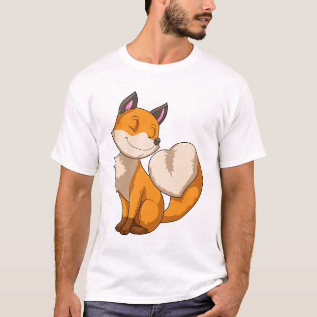 T-shirt Renard avec coeur (Devant)