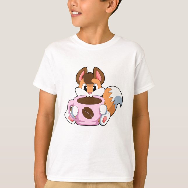 T-shirt Renard avec Coupe de café (Devant)
