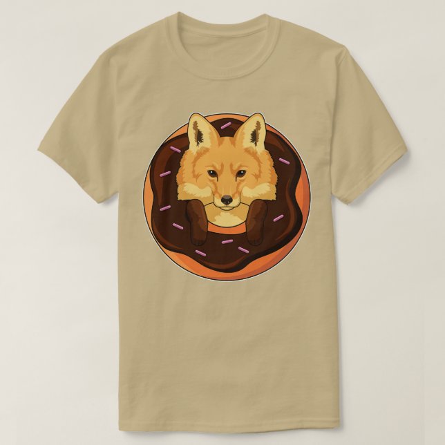 T-shirt Renard avec Donut (Design devant)