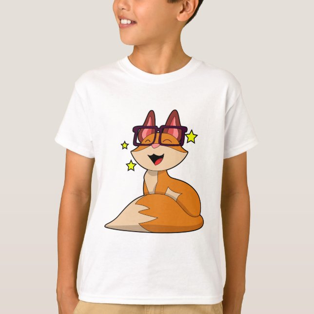T-shirt Renard avec lunettes (Devant)