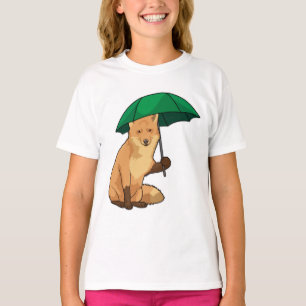 T-shirt Renard avec parapluie