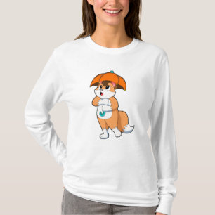 T-shirt Renard avec parapluie