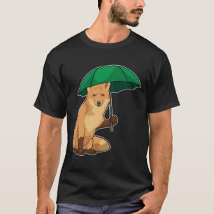 T-shirt Renard avec parapluie