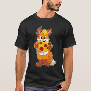 T-shirt Renard avec pizza