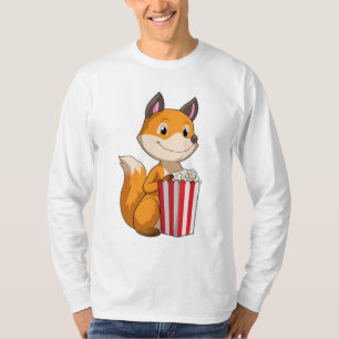 T-shirt Renard avec Popcorn