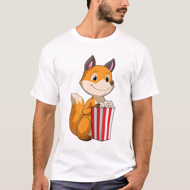 T-shirt Renard avec Popcorn (Devant)