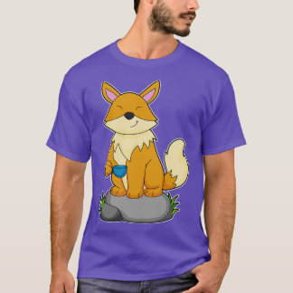 T-shirt Renard avec tasse de café 1