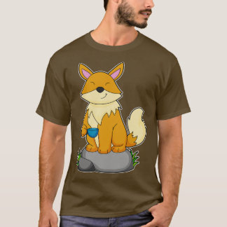 T-shirt Renard avec tasse de café 1