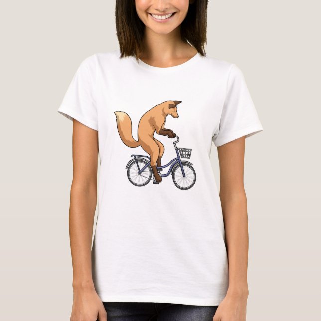 T-shirt Renard avec vélo (Devant)