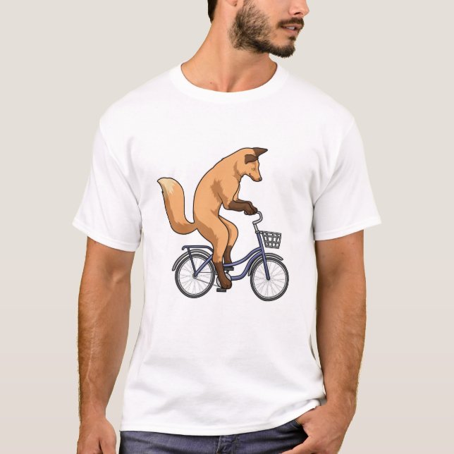 T-shirt Renard avec vélo (Devant)