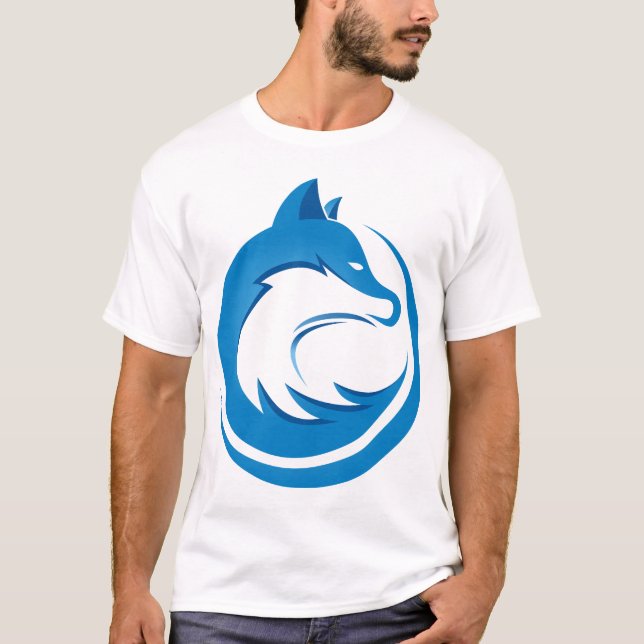 T-shirt Renard bleu (Devant)