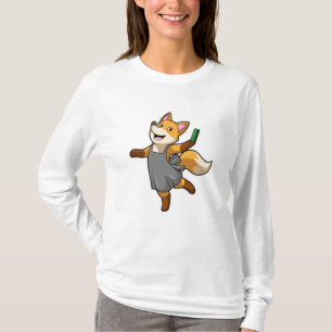 T-shirt Renard comme coiffeur avec ciseaux
