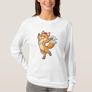 T-shirt Renard comme fiancée avec voile et cœur