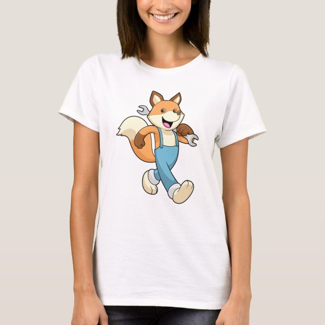 T-shirt Renard comme mécanique avec clé (Devant)