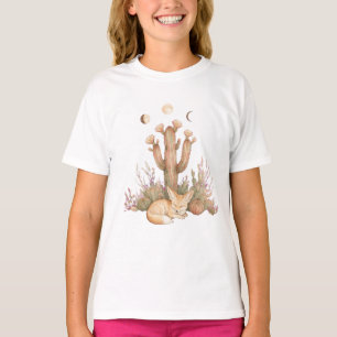 T-shirt Renard de Fennec Bohème du Désert Endormi Sous Cac