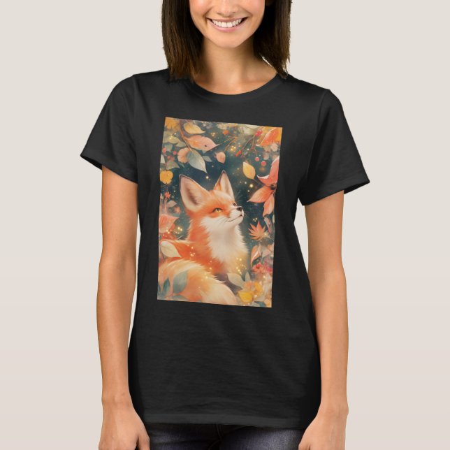 T-shirt Renard embrasse l'automne (Devant)