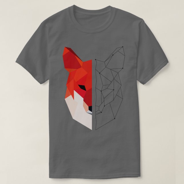 T-shirt Renard géométrique (Design devant)