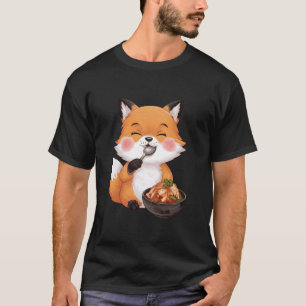T-shirt Renard mangeant du kimchi