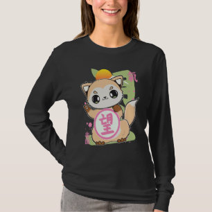 T-shirt Renard Mignon Avec Kanji D'Espoir Et Esthétique Ja