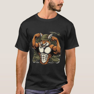 T-shirt Renard Moyenne renard musculaire Fumer renard rena