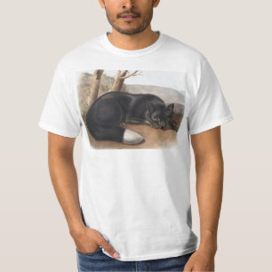 T-shirt Renard noir ou argenté américain (Vulpes fulvus)