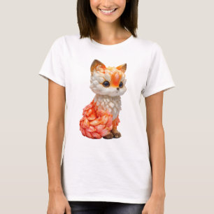 T-shirt Renard Orange Mythique Écailles de Dragon Forêt Fe