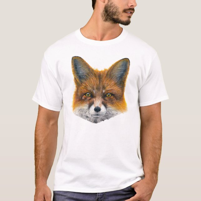 T-shirt Renard - Peinture en acrylique (Devant)