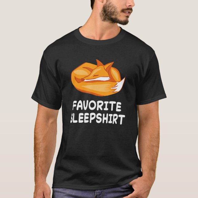 T-shirt Renard Renards Nap Dormir Pyjama Pyjama nuit (Devant)