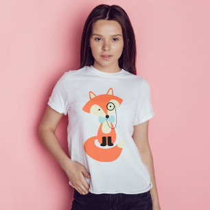 T-shirt Renard rouge élégant