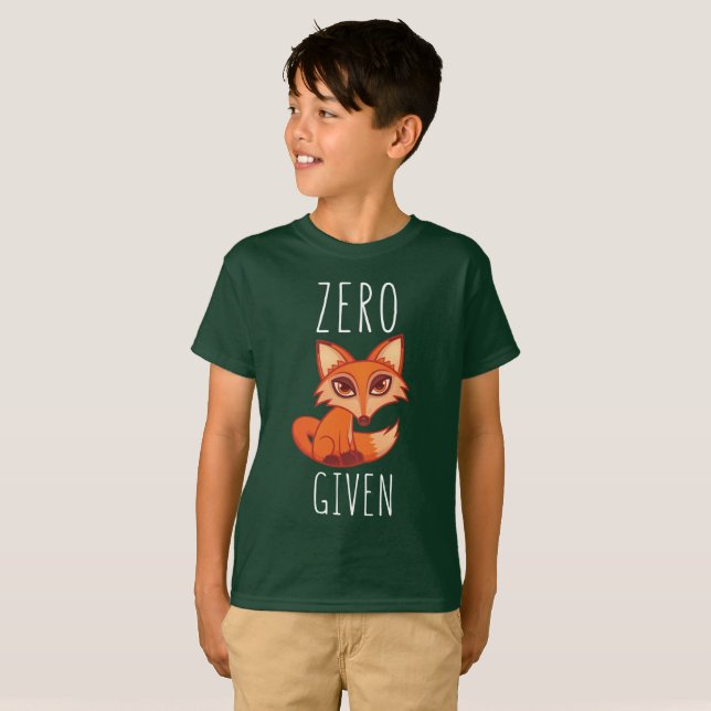 T-shirt Renard zéro donné (Devant entier)