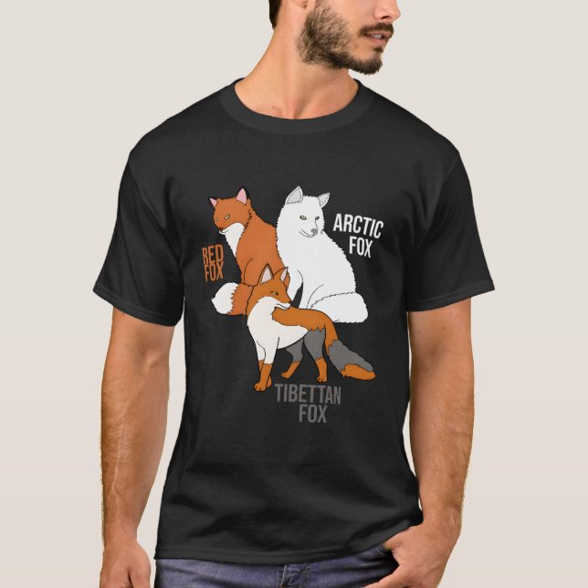 T-shirt Renards Du Monde Drôle Animaux De Fox Éducatifs (Devant)