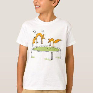 T-shirt Renards sur le trempoline