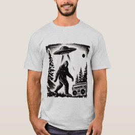 T-shirt Rencontre Alien avec Bigfoot