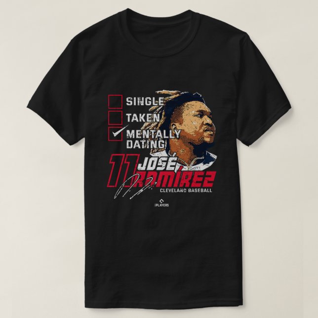 T-shirt Rencontre Mentale Jose Ramirez Cleveland MLBPA (Design devant)