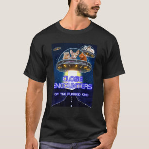 T-shirt Rencontres de chats drôles de près de la sorte ron