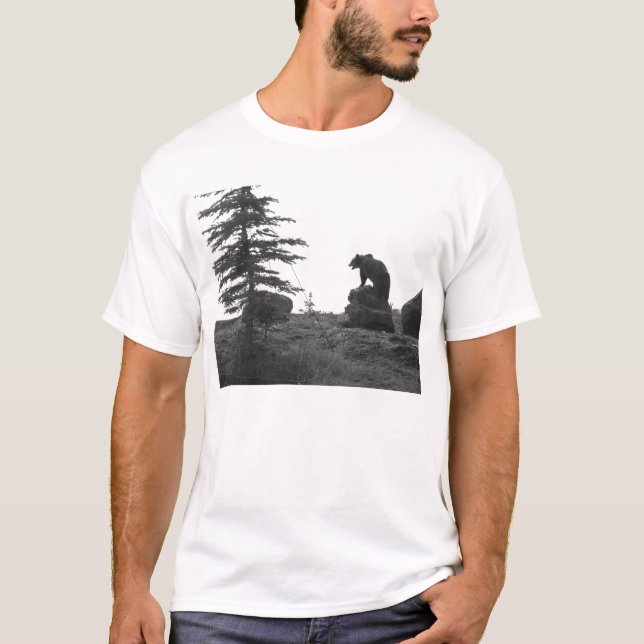 T-SHIRT RENCONTRES D'OURS GRIS DU MONTANA (Devant)