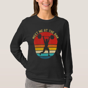 T-shirt Rencontrez-Moi Au Bar Weight Lifter Retro Sunset