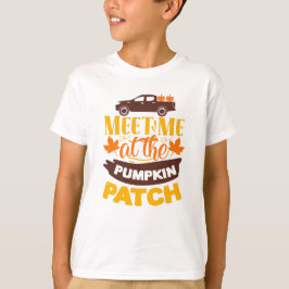 T-shirt Rencontrez-Moi Au Citrouille Patch Farm Automne Sl