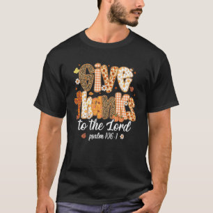T-shirt Rendez grâce au Seigneur Citrouille Floral Automne