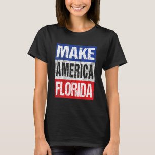 T-shirt Rendez l'Amérique Floride  Rétro Rouge Blanc Bleu